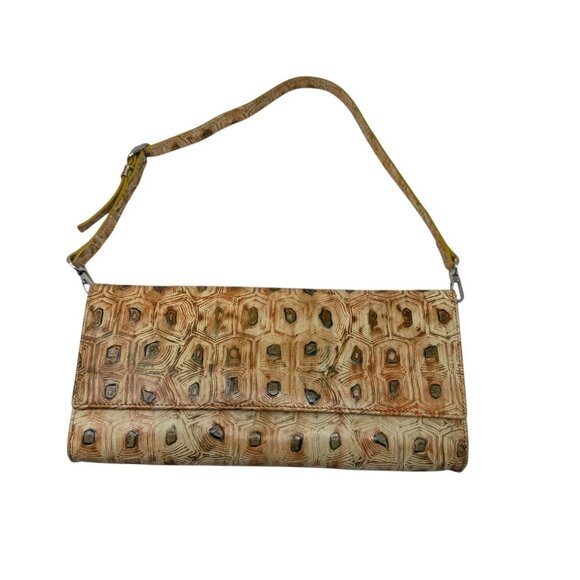 LODIS leather convertible clutch shoulder handbag turtle tortoise shell print - Picture 8 of 8